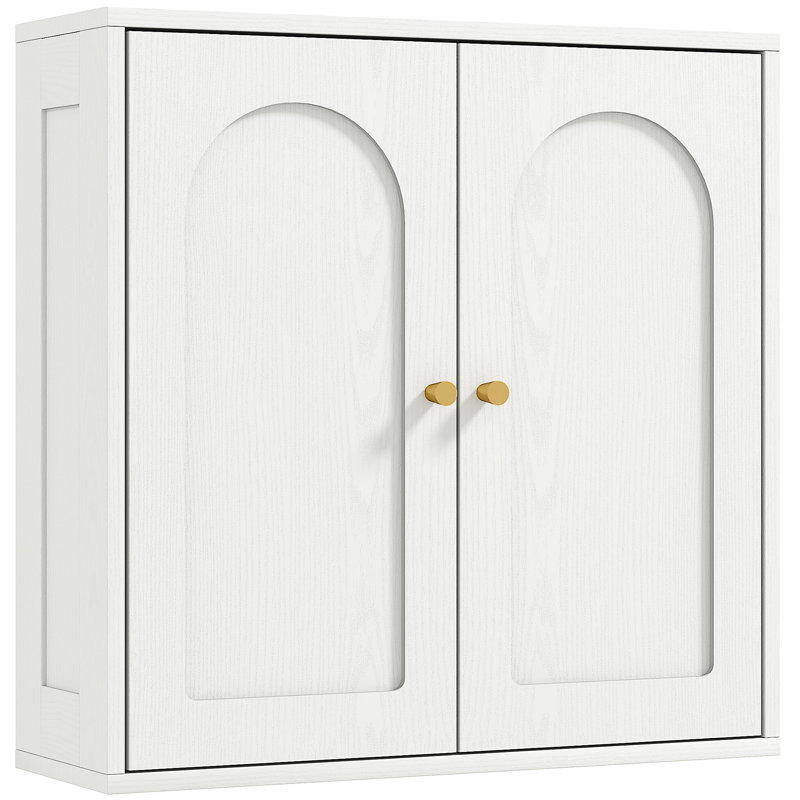 Armoire de salle de bain murale moderne avec 2 portes, blanc