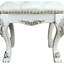 Tabouret de coiffeuse blanc cassé Ii - capacité de poids de 220 lb, largeur de siège de 21 po, profondeur de 17 po, élégance de banc d'apparence rembourrée, conception simple