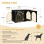 Dog Crate Furniture, 100 cm Wooden Dog Crate, Indoor Kennel for Small/Medium/Large Dogs, End Side Table Animal Crates, Anti-Chew, Anti-Escape, Arched Door Design-1213972456