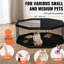 Clôture pour animaux de compagnie à 8 panneaux avec 24 po de hauteur, clôture personnalisable, panneaux en métal 600D imperméables pour chien, tissu haut et lavable, idéal pour les animaux de compagnie de taille moyenne en voyage