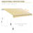 12' X 10' Manual Retractable Awning Outdoor Sunshade Shelter For Patio, Balcony, Yard, With Adjustable & Versatile Design, Yellow And Gray-125181357-125181364