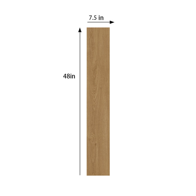  Planche de vinyle de luxe 5 mm 20 mil 7 po x 48 po Rising Sun, Tournesols 