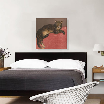 " Winter Cat On A Cushion Ausgestreckte Katze 1910 " by Theophile Steinlen Painting Print