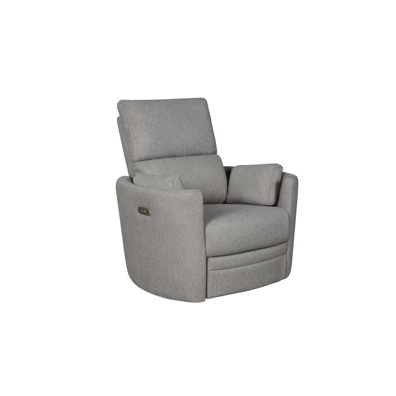 Frederik Upholstered Power Swivel Glider, Frost, Gray