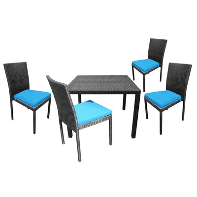 Baumgarten 5 Piece Dining Set with Cushions