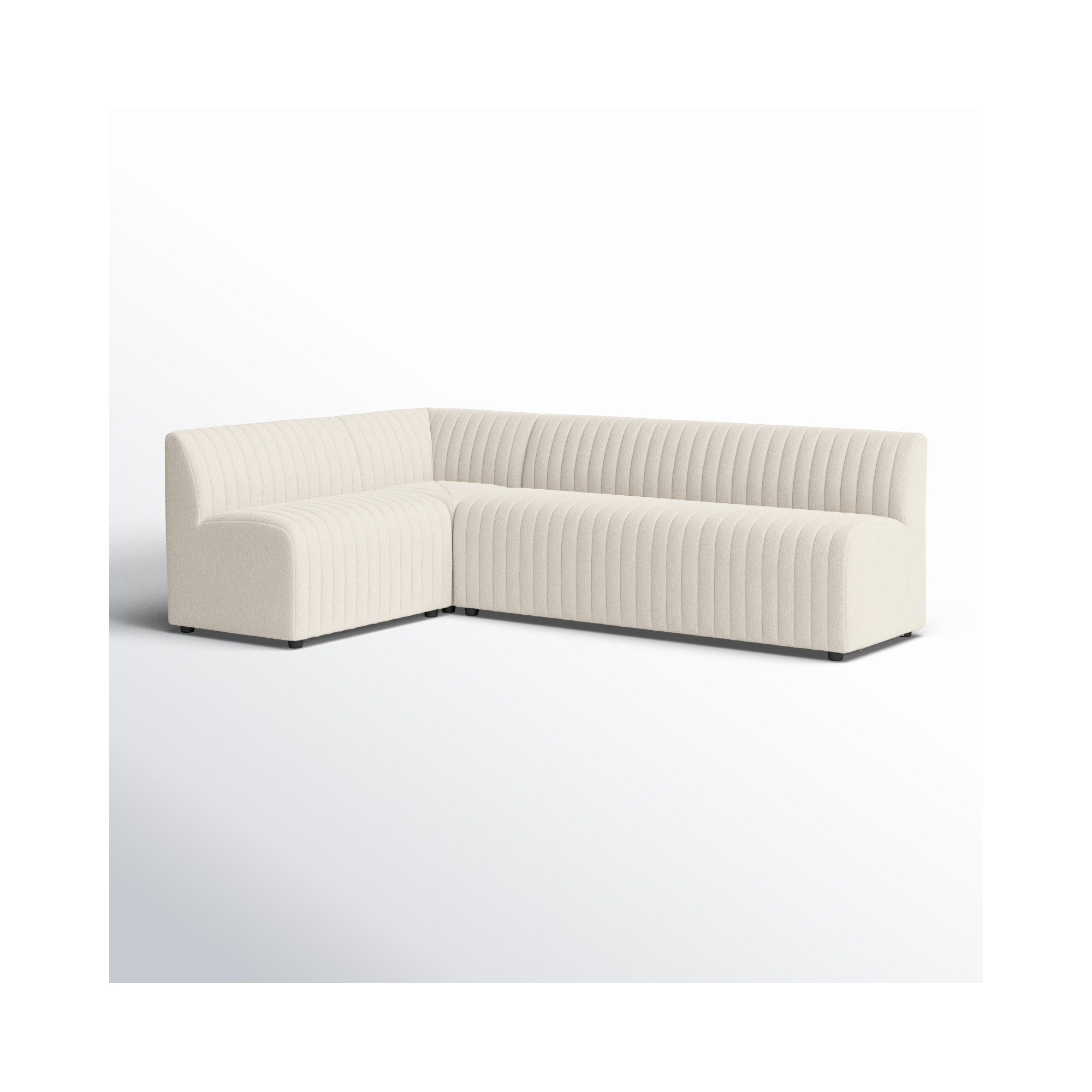 Brandt Modular Upholstered L-Sectional, 31.5" H x 100" W x 66.5" D, Capri Oatmeal Polyester