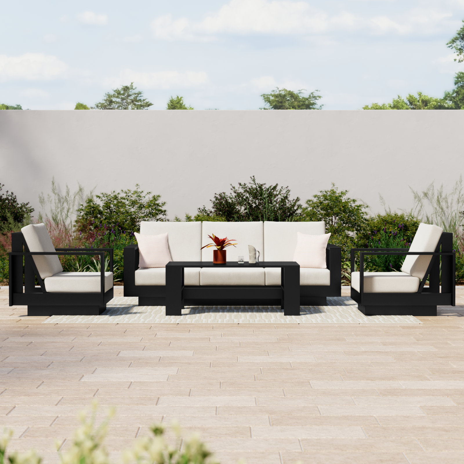 Sterling 4-Piece Outdoor Seating Group with Sunbrella Cushions