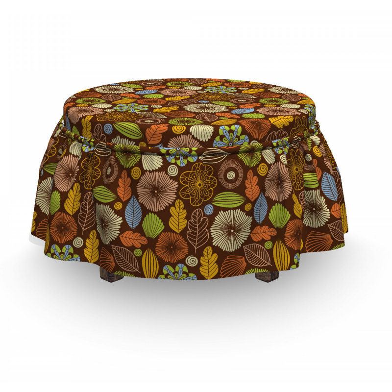 Housse pour repose-pieds de fleurs automne saison