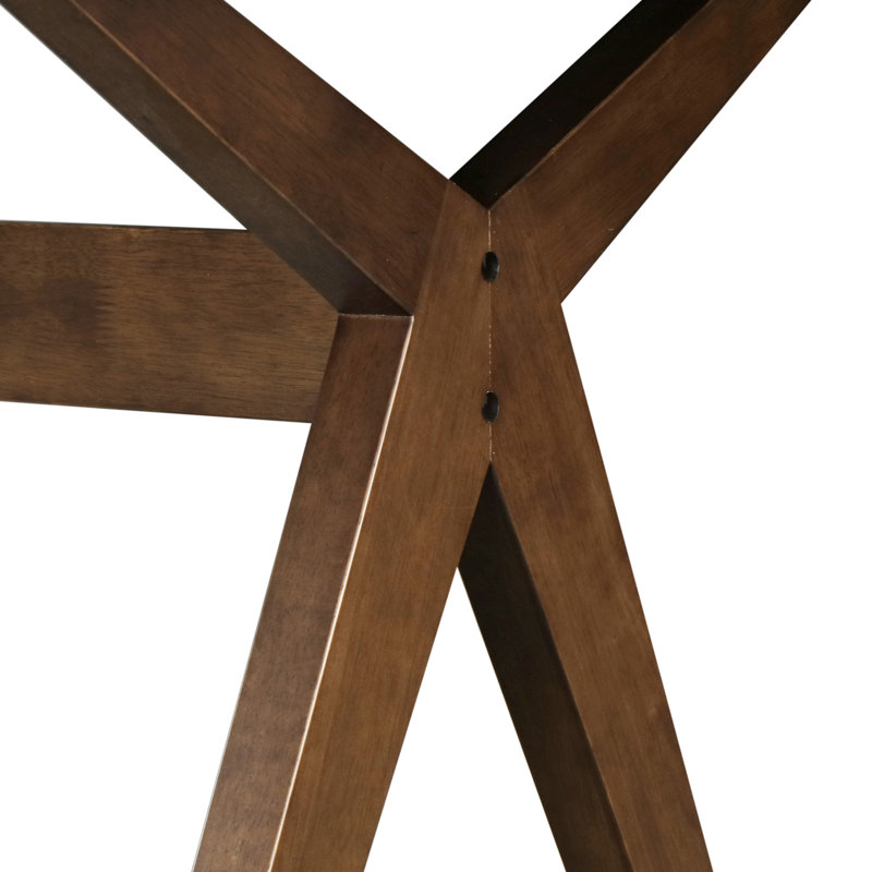 Lukas Walnut Brown Mid-Century Modern Rectangular Dining Table