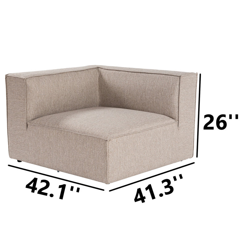 Najahwan Linen 37.8'' Reception Loveseat