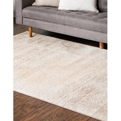 Hulsey Striped Ivory Area Rug