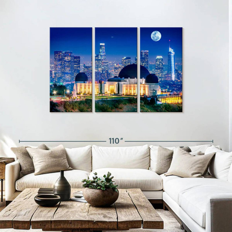 Sebbie Griffith Park Observatory, 48" H x 74" W