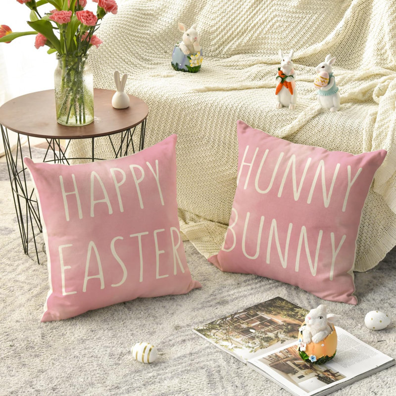 Housses de coussin Happy Happy Hunny