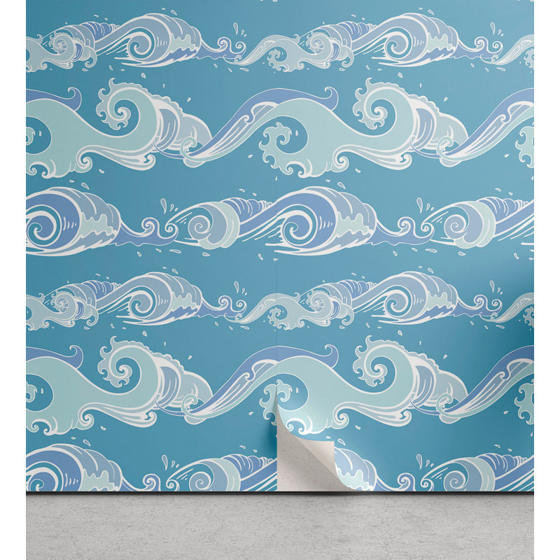 Panneau de papier peint Narine Sea Waves, L 13 po x L 72 po