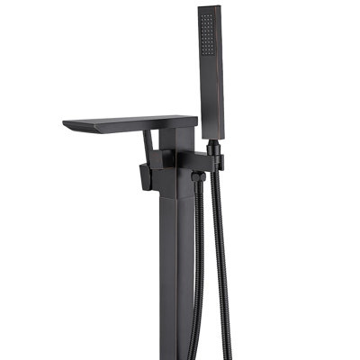Robinet de baignoire autoportant bronze huilé