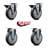 4-Piece Thermo Rubber Caster Set