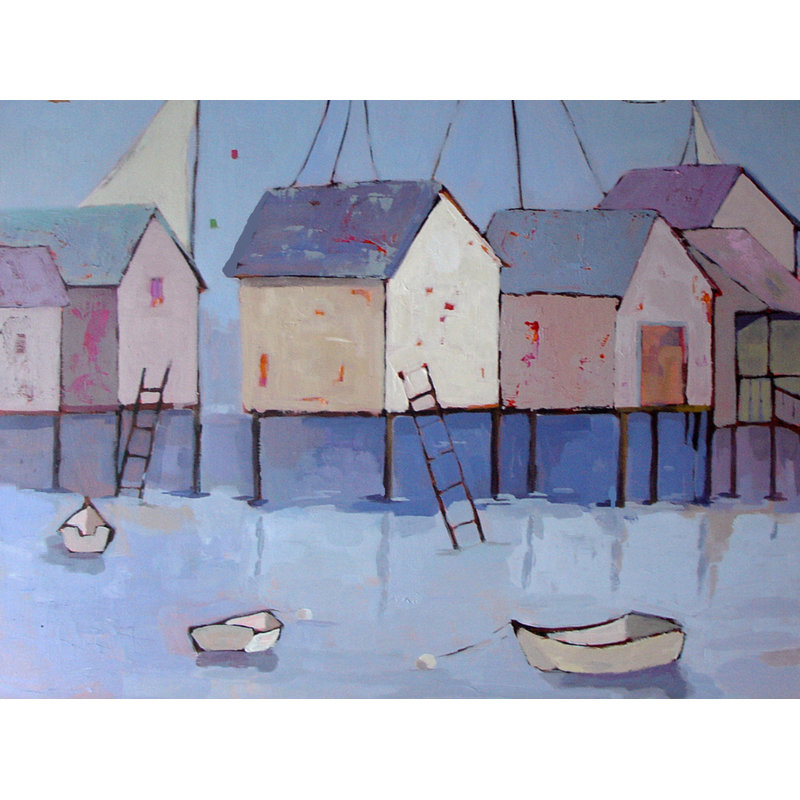 Boat House Row Print by Phyllis Adams