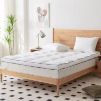 Arsuite 3” Goose Feather Mattress Topper With 100% Organic Cotton Cover
