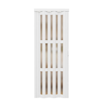 38'' x 80'' Frosted Low-Gloss Accordion Door