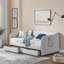 Lit de jour simple rembourré avec lit gigogne-142516369