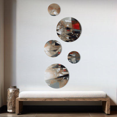 Ensemble de 5 décorations murales «Exploration cubiste»