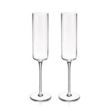 Laurel Crystal Champagne Flutes