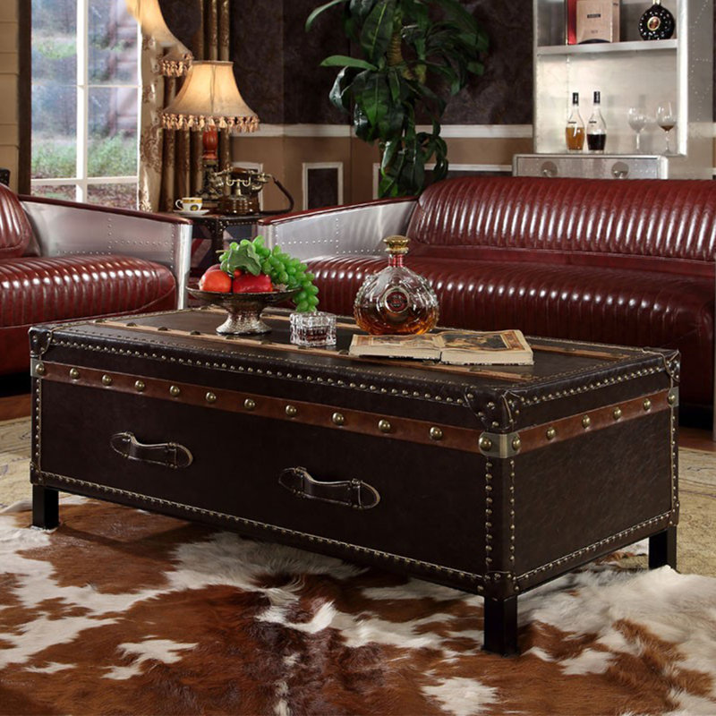 American Country Vintage Rivets Coffee Table Coffee Table