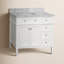 Ensemble de meuble-lavabo simple 36 po avec armoire blanche et comptoir en marbre de Carrare Lakeland-537941107