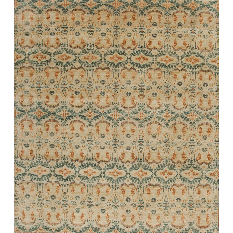 Vogue Hand Knotted Wool Area Rug, Rectangle 5' x 7'