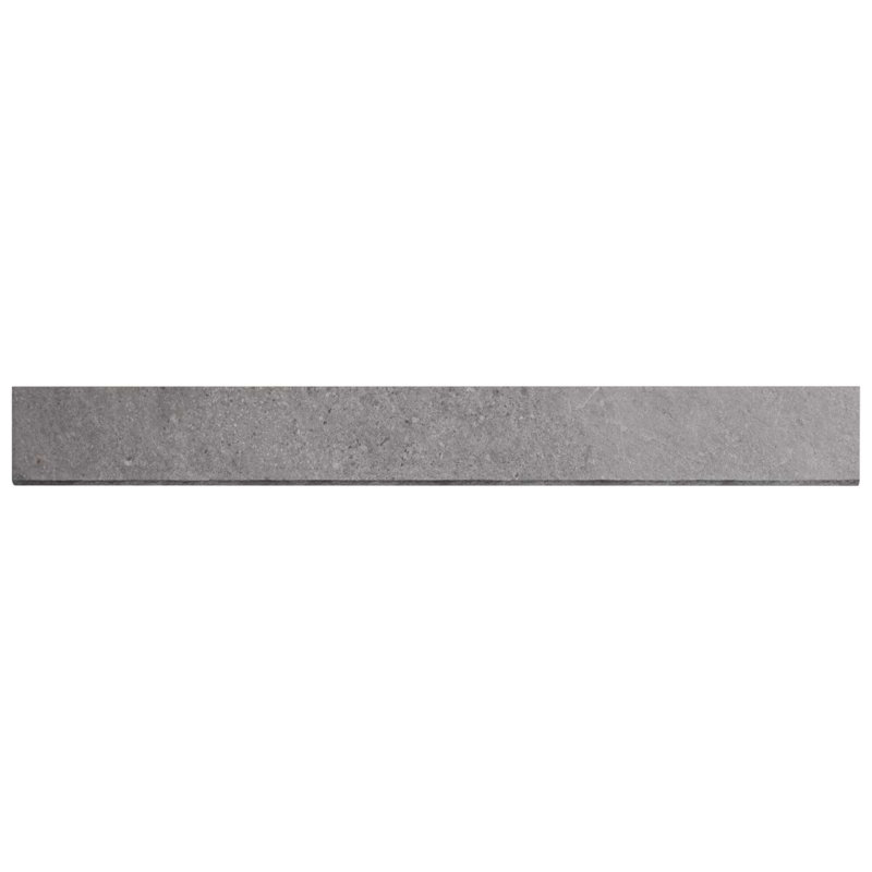 Era 3X24 Limestone Look Matte Porcelain Bullnose, Silver Gray