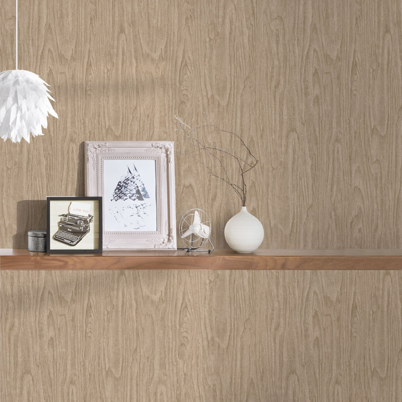 Averie 10.05m x 70cm Matte Wallpaper Roll, Cream/Brown