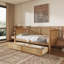 Lit de jour en rotin de style traditionnel avec 2 tiroirs pour un espace limité, chambre d'amis, aucun sommier nécessaire