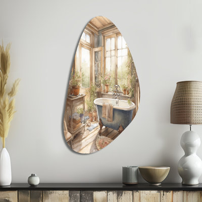 Cardin - Bathroom Floral Fall Shape Assymterical Metal Wall Art