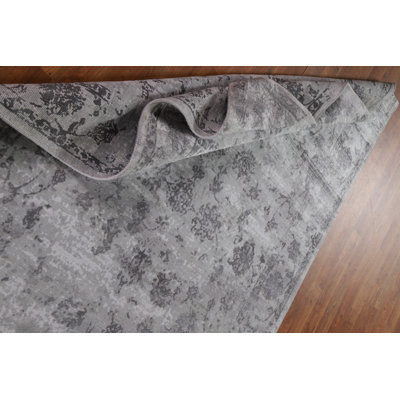 100% Silk Modern Abstract Area Rug 5x8