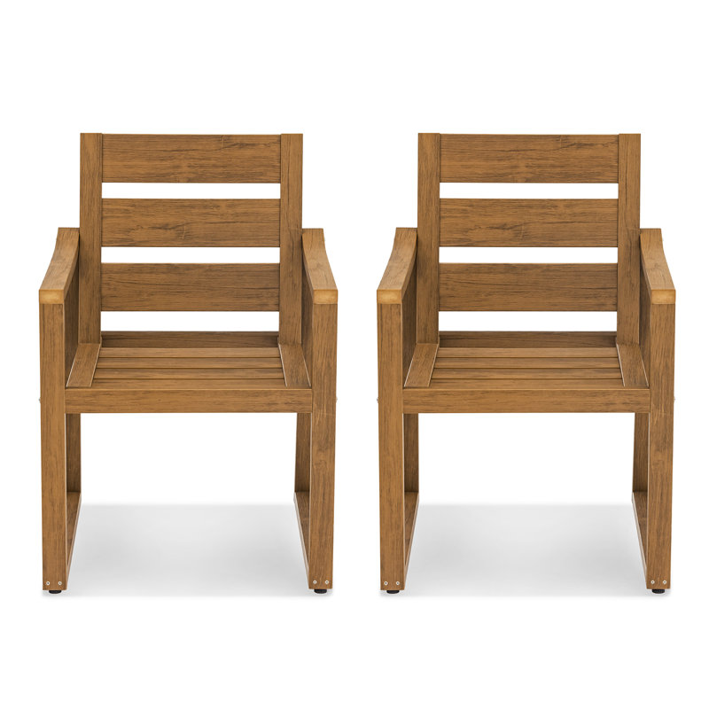 Reontae HDPS Patio Dining Chair, Teak