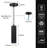 Destane 3 - Light Matte Black LED Cylinder Pendant