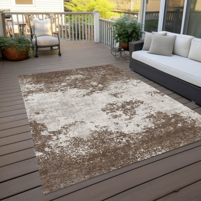 Tapis intérieur / extérieur brun Aera 