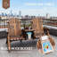 Causeuse double Adirondack, chaise Adirondack double en bois avec seau à glace, causeuse d'extérieur avec dossier haut