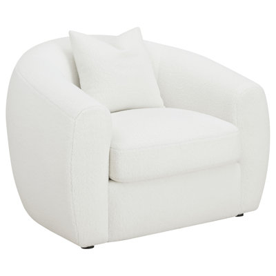 Aldrich Faux Sheepskin Upholstered Accent Chair Natural