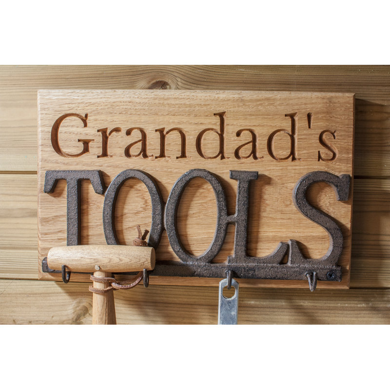 Azaiah Engraved Granddad's Tool Rack