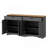 Farmhouse TV Stand with 2 Drawers for TVs Up to 70", Versatile Wood Grain Sideboard with Adjustable Shelves, Mid-Century Buffet Cabinet with Rustic Handles for Living Room/Bedroom-327057588