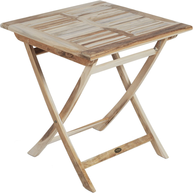 Alynia 2 - Person Teak Wood Patio Dining Set with Square Table