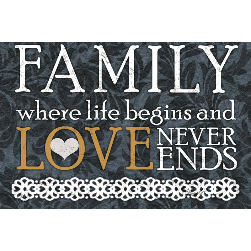 Love Never Ends - Wrapped Canvas Print, 30cm H x 46cm W x 3.8cm D