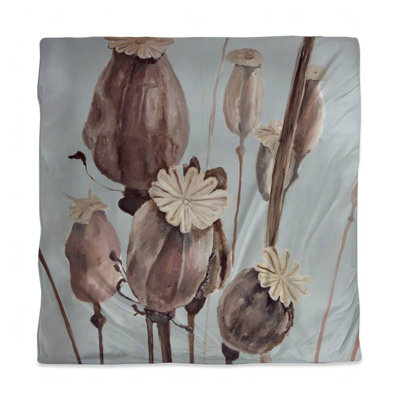 Sepia Poppy Floral Duvet Cover | Contemporary Home Decor
