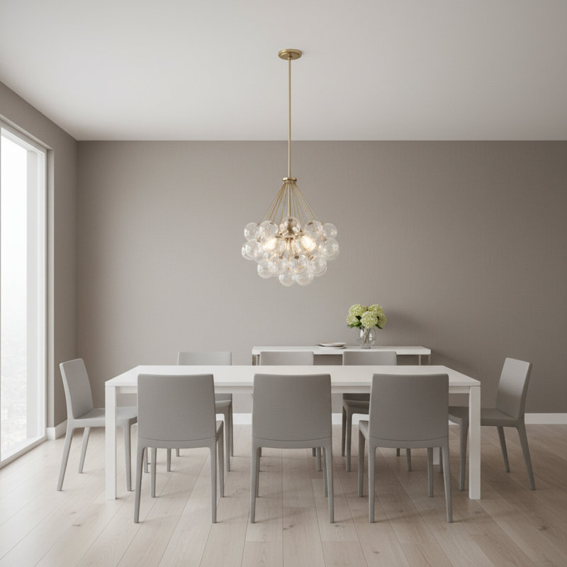 Logan 3-Light Chandelier, Bronze satiné