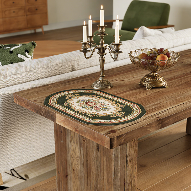 Table de salle à manger rectangulaire en bois massif de 63 pouces