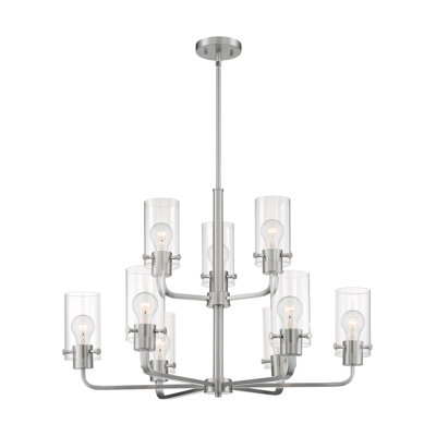 Barines 9 - Light Dimmable Tiered Chandelier