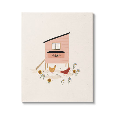 " Pastel Hen House Eggs Chickens " by Loni Harris
