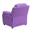 Deluxe Padded Contemporary Kids Recliner with Storage Arms-769426999