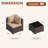 3 -Person Rattan Patio Safo With Cushions-244056548-244056558